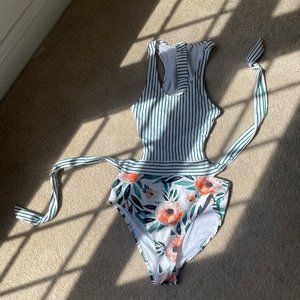 One piece bathing suit